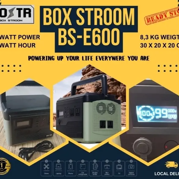 Portable Power Station BS-E600 600 Watt I 600 Wh Outdoor Camping Genset Tenaga Surya Listrik
