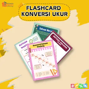 Flashcard / Kartu KONVERSI Satuan - Praktis & Edukatif