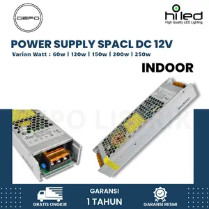 Hiled Power Supply Indoor SPACL 5A 12V - 10A 12V - 12,5A 12V - 16,6A 12V - 20,8A 12V - Trafo Indoor - Adaptor Led Strip