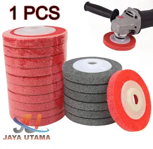 Mata Non Woven Gerinda Poles Stainless 4" Inch Batu Gerinda Gerinda Monel 4 inch Sponge Poles Stainless Grinding Whell
