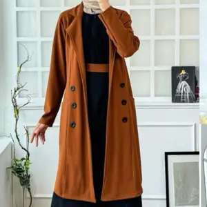 Blazer Panjang Wanita Jaket Long Outer Hangat Korea Tali Pinggang Jacket Muslimah Cewek