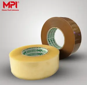 Lakban Bening - Lakban Cokelat Ekonomis 45 mm x 300 Yard Jumbo Master Pack Indonesia