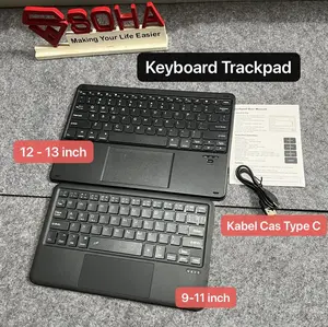 Keyboard Trackpad Portable for Tablet 12 - 13 Inch Keyboard Touchpad Design Tipis for Ipad 12.9 Bisa IOS / Android Kyb-029