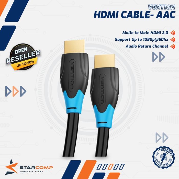 Shell Material Connector Jual Vention AAC Kabel HDMI Male to Male Cable 10M / 15M / 20M / 25M ...