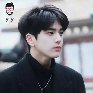 ADA 【Pengiriman cepat】 【Simulasi rambut manusia】Wig pria mid-point poni rambut pendek versi Korea tampan harian hitam mode siswa Zhengtai tutup kepala penuh berbulu alami