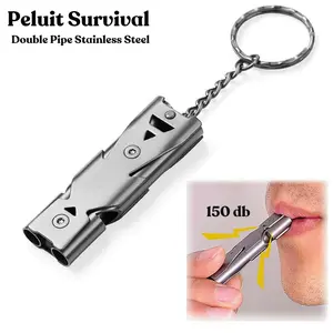 Peluit Survival Double Pipe Stainless Steel