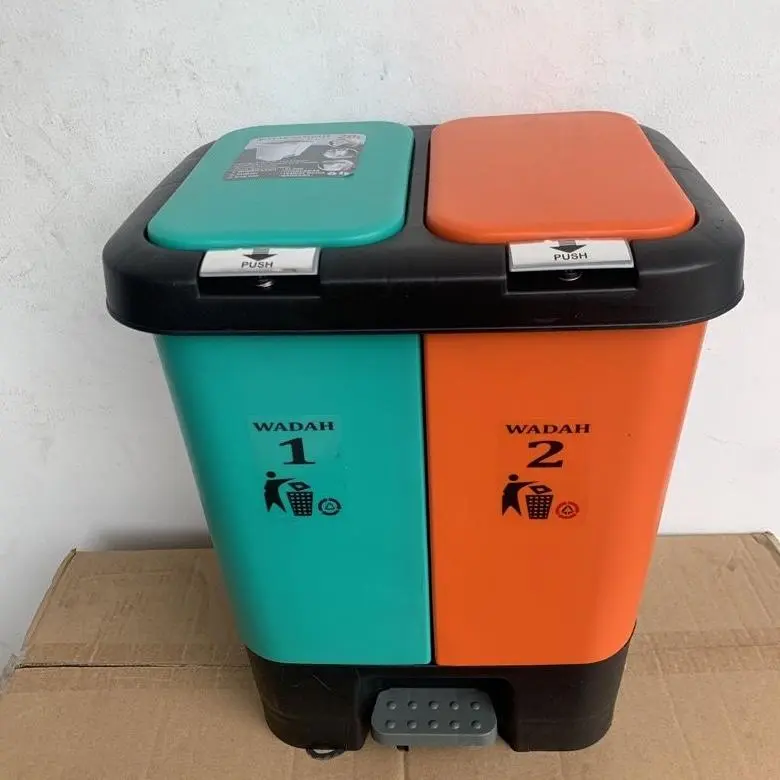 SALE!! TEMPAT SAMPAH INJAK 2 WADAH 20 LITER TEMPAT SAMPAH MEDIS MPW
