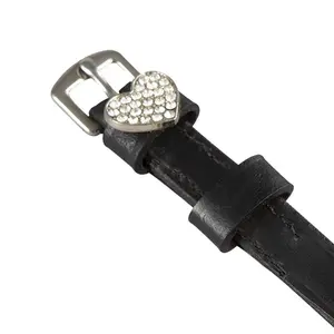 Equestro Leather Spurs Strap with Rhinestone Equestrian Tali Spurs Kulit Berkuda