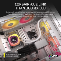 Gambar CORSAIR ICUE LINK TITAN 360 RX LCD RGB WHITE 360MM LIQUID AIO WATER CPU COOLER PROCESOR dari SOS SPORT ONLINE SHOP Kota Administrasi Jakarta Pusat 1 Tokopedia