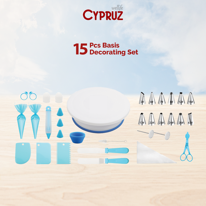 Gambar Cypruz Perlengkapan Kue Set Basic Decorating 15 Pcs dari Cypruz Kitchenware Kota Administrasi Jakarta Utara Tokopedia