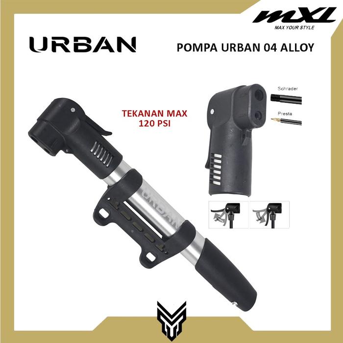 Gambar MXL Pompa Ban Sepeda Mini Urban 004 Mini Pump Alloy Silver dari MXL Sports Indonesia Kota Administrasi Jakarta Selatan Tokopedia