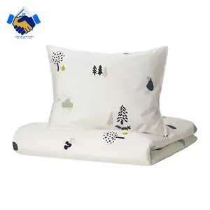 Sarung Duvet dan sarung Bantal Anak motif Hewan Hutan 150x200/50x80cm,