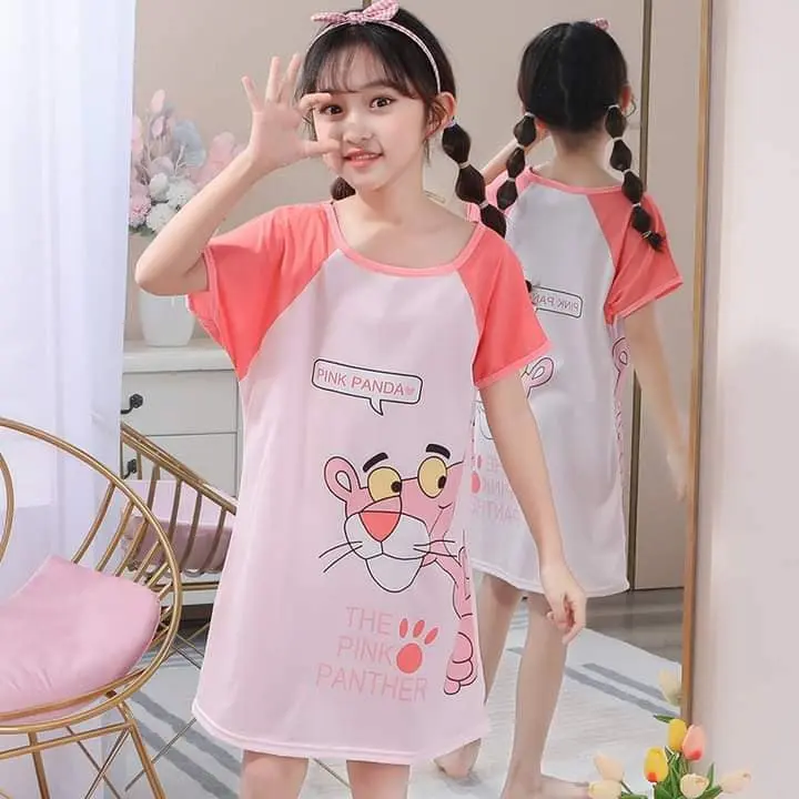 Baju Tidur Daster Anak Perempuan Hello Kitty, Unicorn, Kuromi, Bear 2