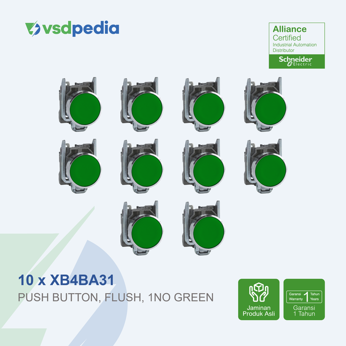 Gambar Schneider PUSHBUTTON XB4BA31 x 10 dari vsdpedia Kota Administrasi Jakarta Timur Tokopedia