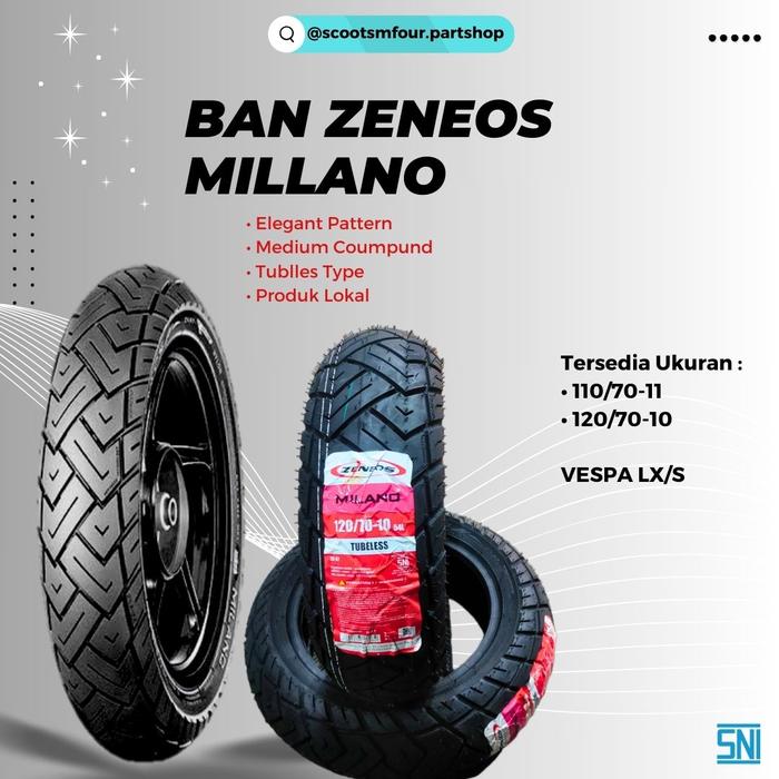 Gambar Ban Vespa LX S Zeneos 110/70-11 120/70-10 Ban Vespa LX S 1 Set Ring 10 dari ScootsMfour Parts Kota Administrasi Jakarta Utara Tokopedia