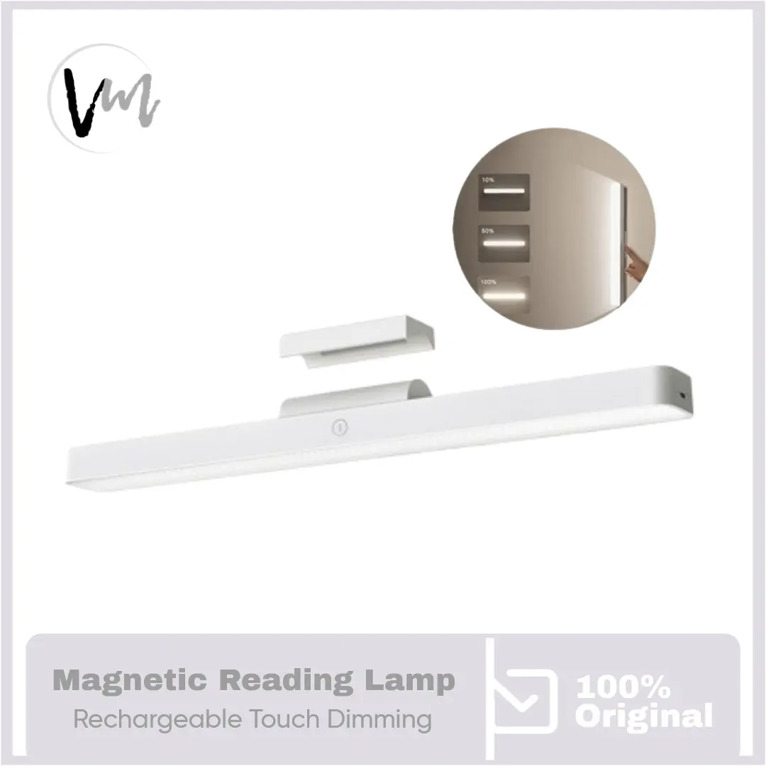 Mijia Lampu Magnetic Reading Lamp Baterai 2000mAh Usb Type-C Rechargeable LED Touch