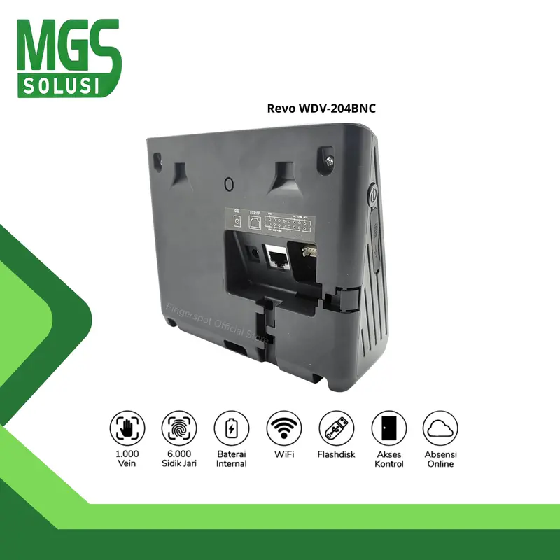 Mesin absensi Revo WDV 204BNC fingerprint telapak tangan Wifi Battery 3