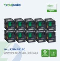 Gambar SCHNEIDER MINIATURE RELAY LED 4C/O 24VDC RXM4AB2BD x 10 dari vsdpedia Kota Administrasi Jakarta Timur 1 Tokopedia
