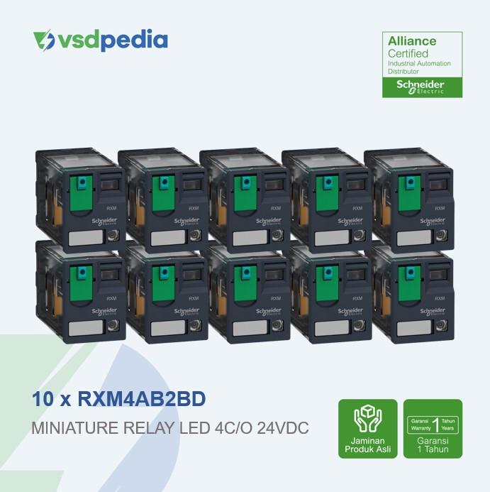 Gambar SCHNEIDER MINIATURE RELAY LED 4C/O 24VDC RXM4AB2BD x 10 dari vsdpedia Kota Administrasi Jakarta Timur Tokopedia