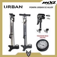Gambar MXL Pompa Ban Sepeda Lantai Urban 002 dengan Meteran Pump Floor Alloy - Grey dari MXL Sports Indonesia Kota Administrasi Jakarta Selatan 1 Tokopedia