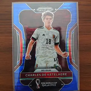 Panini World Cup Prizm Charles de Ketelaere blue prizm