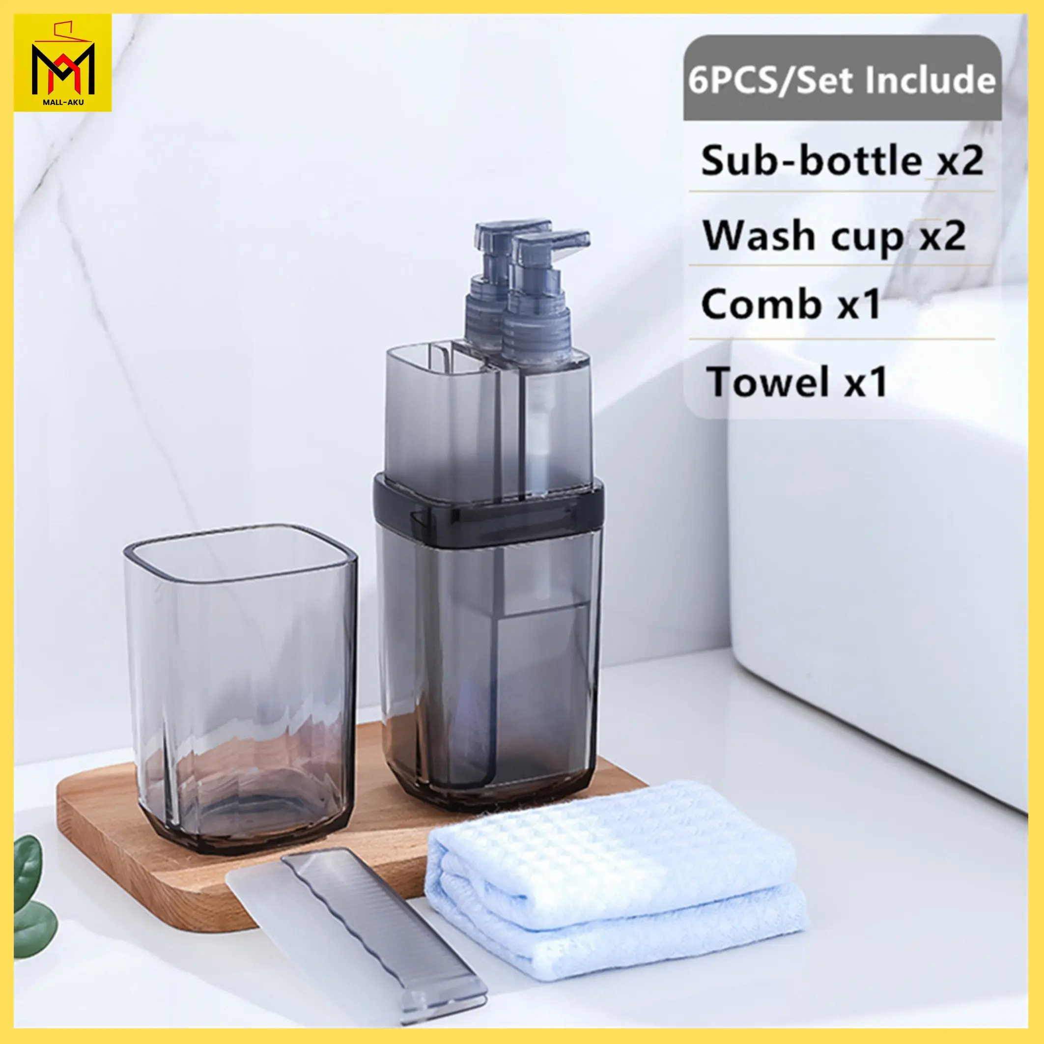 Travel Toiletries Kit Tempat Sabun Sikat Gigi Portable + Handuk Wajah