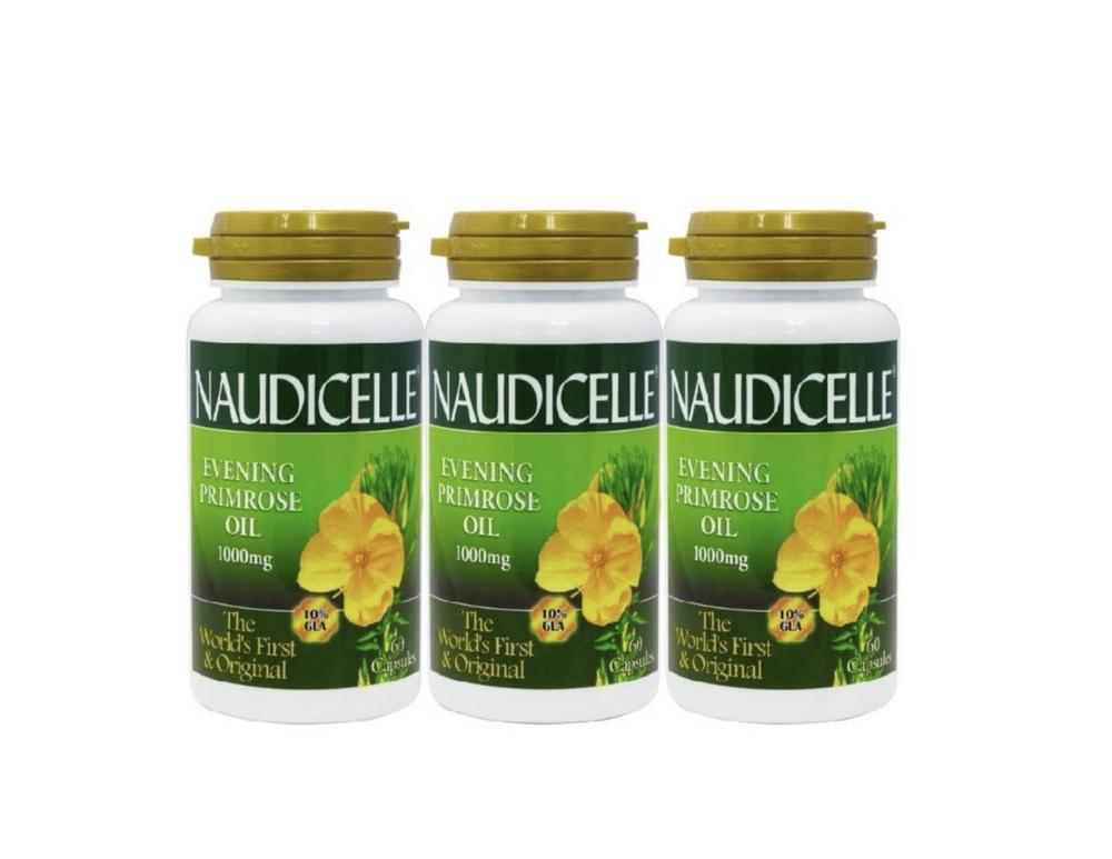NAUDICELLE Evening Primrose Oil Capsules 1000mg 60s x 3