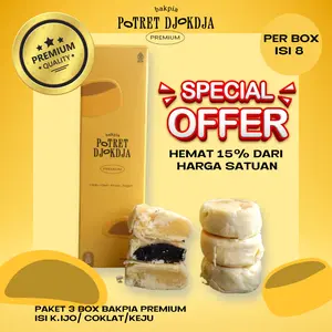 [3 BOX] PAKET 3 BOX BAKPIA POTRET DJOKDJA OLEH OLEH KHAS JOGJA