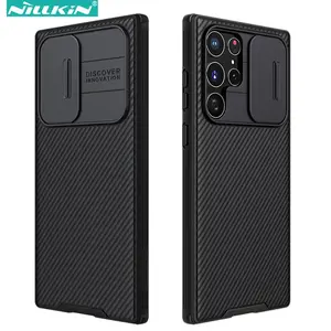 Nillkin CamShield Pro Case Pelindung Kamera Lensa Galaxy S24 Ultra S24 Plus S24 TPU Polikarbonat Non-Slip Bars Fit Desain Modern