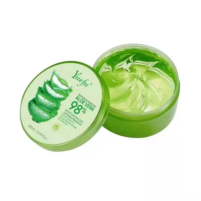 YUEFU Aloe Vera Gel 98% 300 Gr/ml Lidah Buaya Gel Pelembab Tubuh Wajah facial  wash Moisturizer Vitamin 3