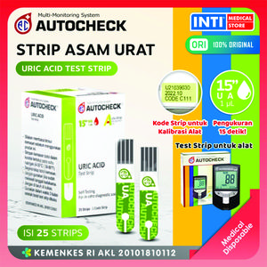 AUTOCHECK | Strip Pengecekan Asam urat | Isi 25 Strip