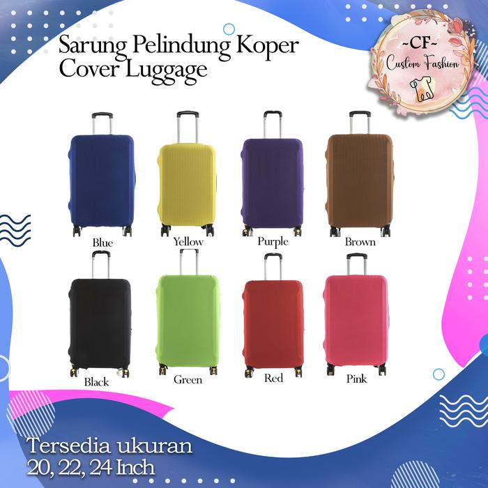Jual Sarung Koper Cover Koper Elastis 18 19 20 21 22 24 26 Inch S M L ...