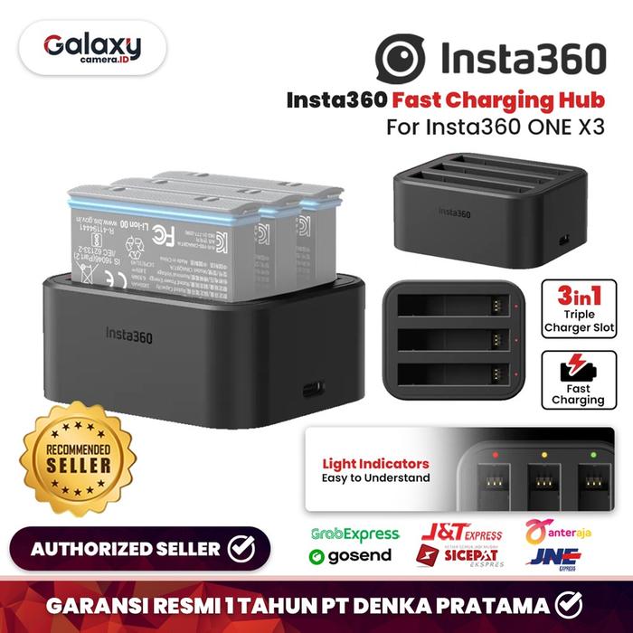 Gambar Insta360 ONE X3 Fast Charging Hub Insta 360 X 3 Charger Hub Original dari Galaxy Camera Kota Tangerang Tokopedia