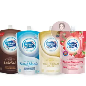 SUSU BENDERA FRISIAN FLAG COKLAT/KENTAL MANIS POUCH 545 GR