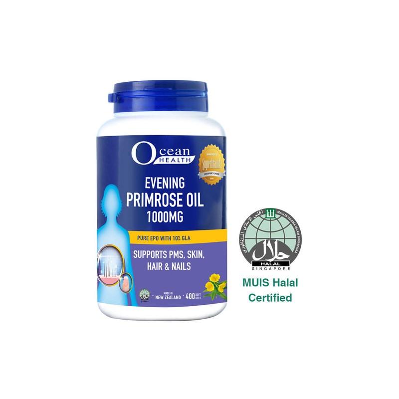 Ocean Health Evening Primrose Oil 1000mg, 400 softgels - SG