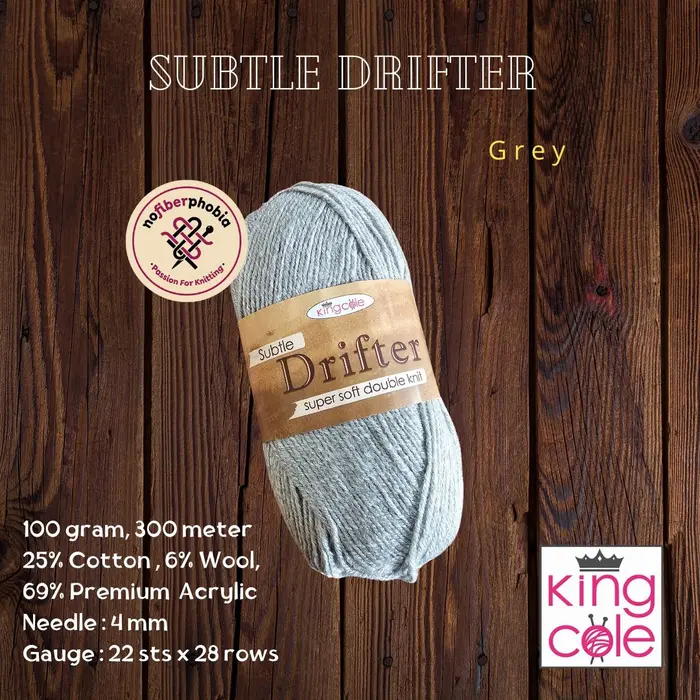 Gambar Benang Rajut King Cole - SUBTLE DRIFTER DK - Lilac dari Nofiberphobia Kota Surabaya 5 Tokopedia