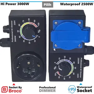 AC POWER Dimmer Dimer Pengatur Kecepatan Dinamo Kipas Fan Bor Gerinda