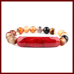 Gelang Batu Red Coral Natural Marjan Asli