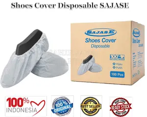 Shoes Cover Disposable Non Woven Medis SAJASE Harga 1 Box isi 100 Pcs
