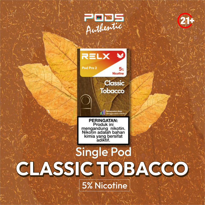 Jual RELX Infinity Pod - Classic Tobacco. 1 Pack isi 2 Pods - SINGLE POD -  Kota Administrasi Jakarta Pusat - Pods Authentic Jakarta