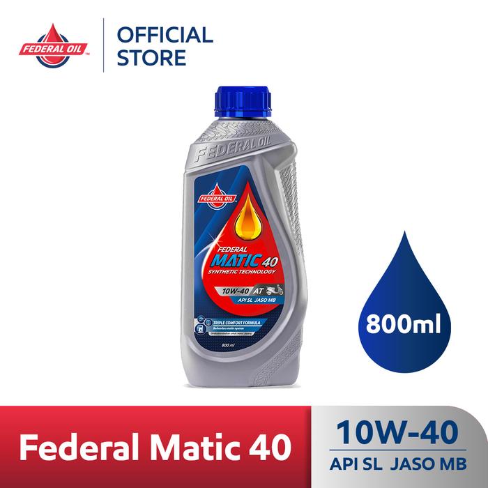 Gambar FEDERAL MATIC 40 10W-40 0.8L 800ml - Oli Motor Matic AT dari Federal Oil Official Store Kota Administrasi Jakarta Utara Tokopedia