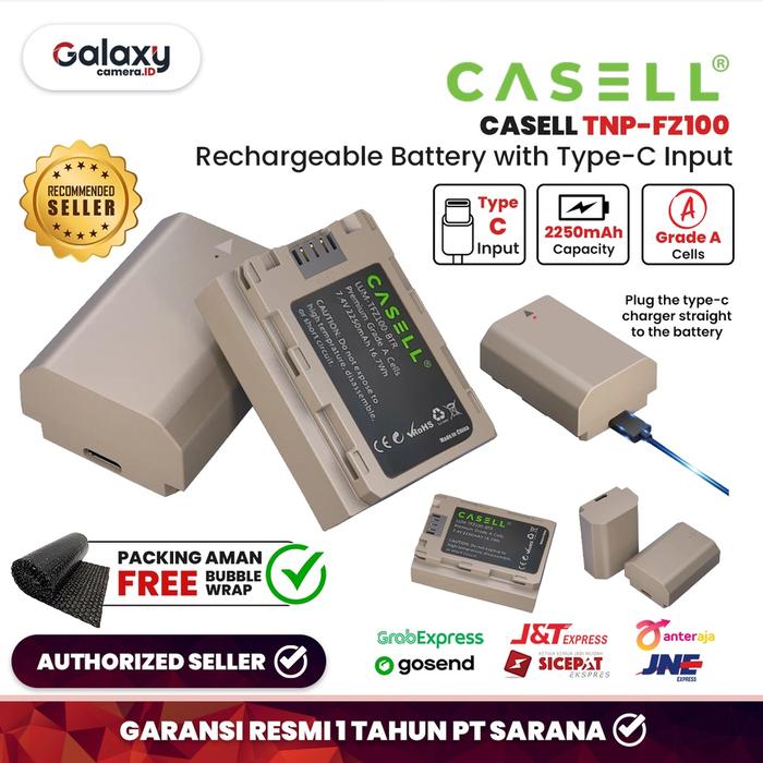 Gambar Casell TNP-FZ100 Rechargeable Battery with Type-C Input Original dari Galaxy Camera Kota Tangerang Tokopedia