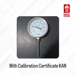 thermometer/temperature gauge Stainless 4" dan SERTIFIKAT KALIBRASI