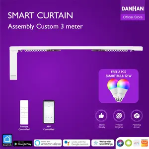 Smart Curtain Assembly Danhan, Tirai Pintar, Gorden Otomatis, WiFi Tuya 3 Meter