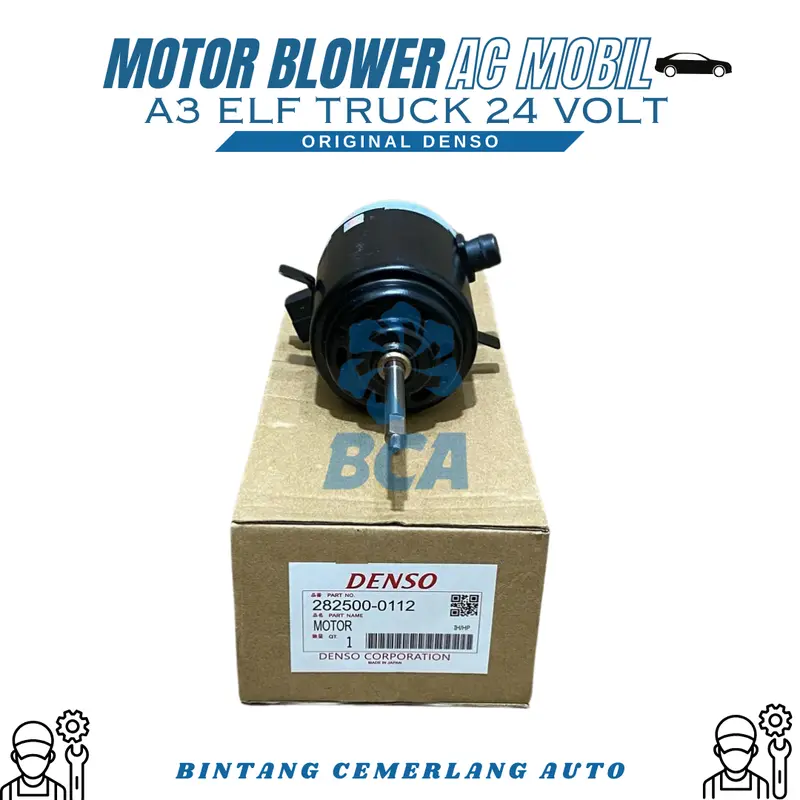 MOTOR BLOWER Ac Mobil A3 ELF Truck 24 Volt ORIGINAL DENSO 1