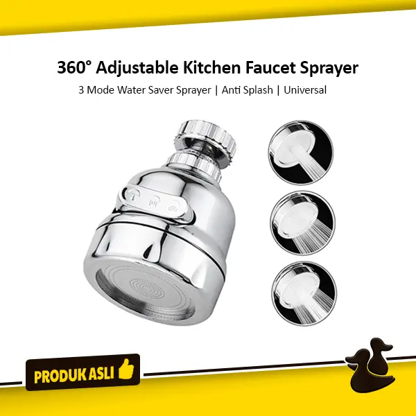 360° Faucet Sprayer Sambungan Kepala Kran Angsa Dapur Cuci Piring
