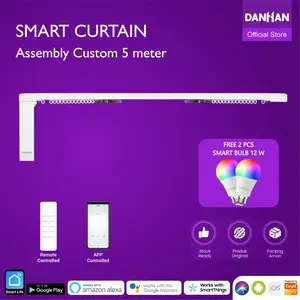 Smart Curtain Assembly Danhan, Tirai Pintar, Gorden Otomatis, WiFi Tuya 5 Meter