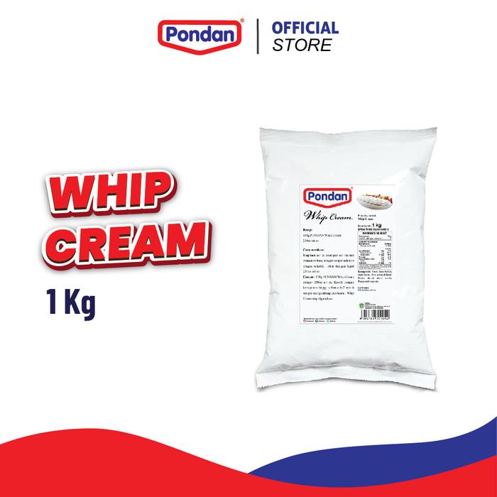 Gambar Pondan Whip Cream Bubuk Bulky 1kg | Whipping Cream Powder Topping Kue, Filling Dessert & Minuman dari Pondan Food Kota Tangerang Tokopedia