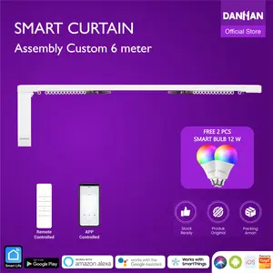 Smart Curtain Assembly Danhan, Tirai Pintar, Gorden Otomatis, WiFi Tuya 6 Meter