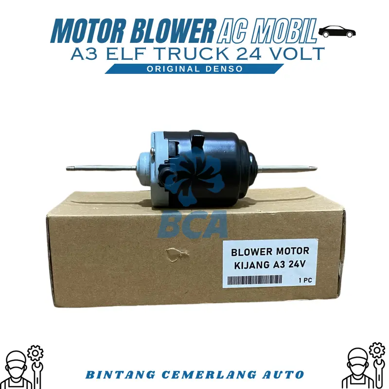 MOTOR BLOWER Ac Mobil A3 ELF Truck 24 Volt ORIGINAL DENSO 3